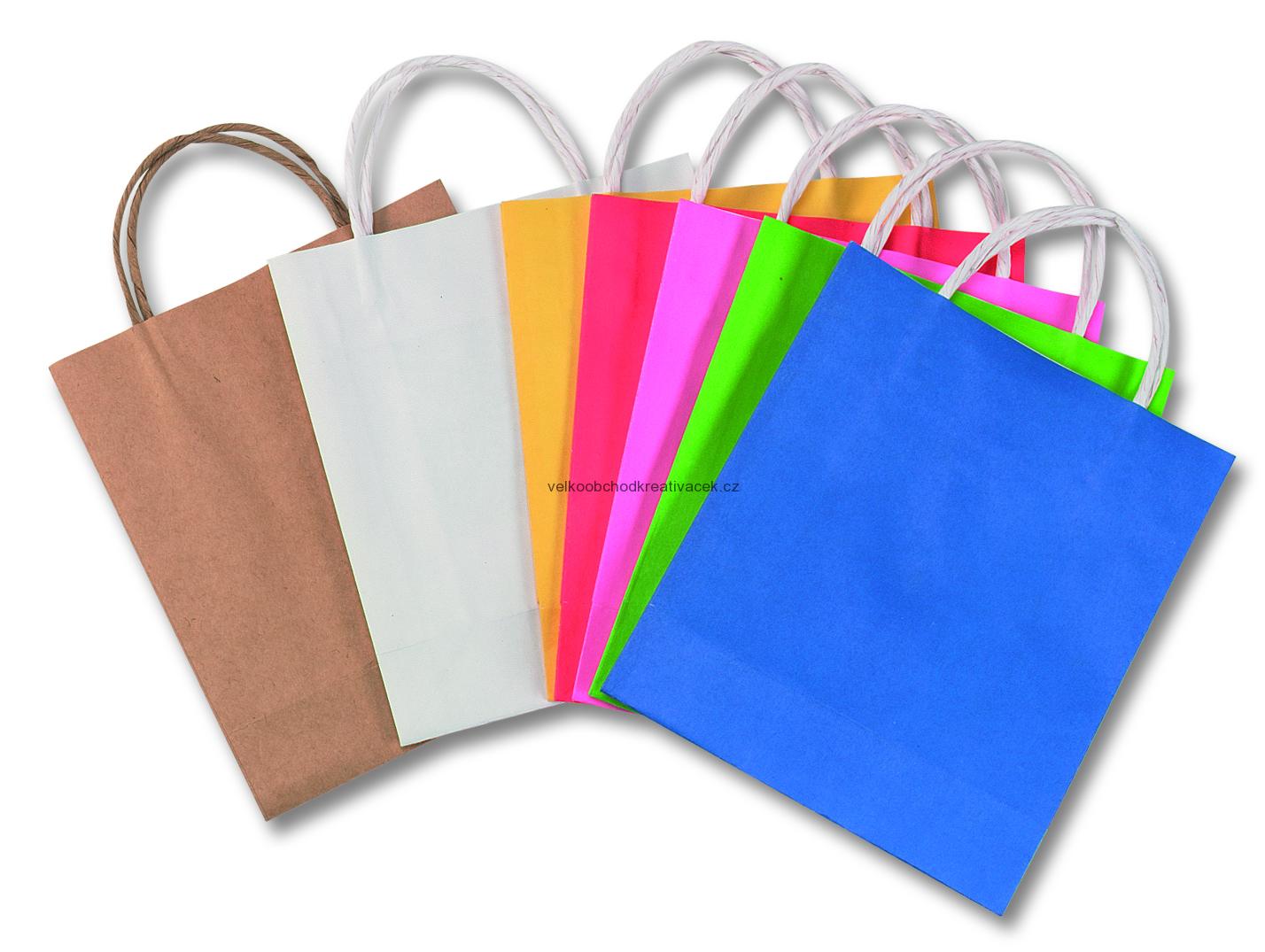 Papírové tašky - 12 x 5,5 x 15 cm, 20 ks - 110 g/m2