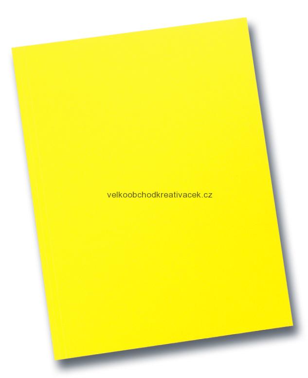 Školní desky DIN A4 Fotokarton se třemi chlopněmi -barva žlutá