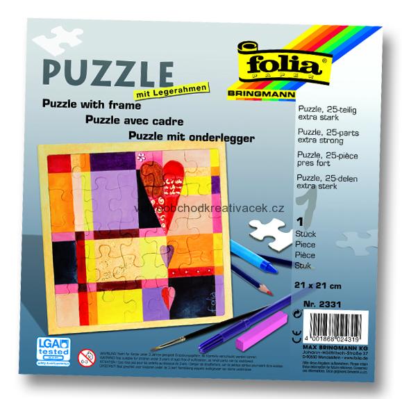 Puzzle s rámečkem - 25 dílů - 21x21 cm