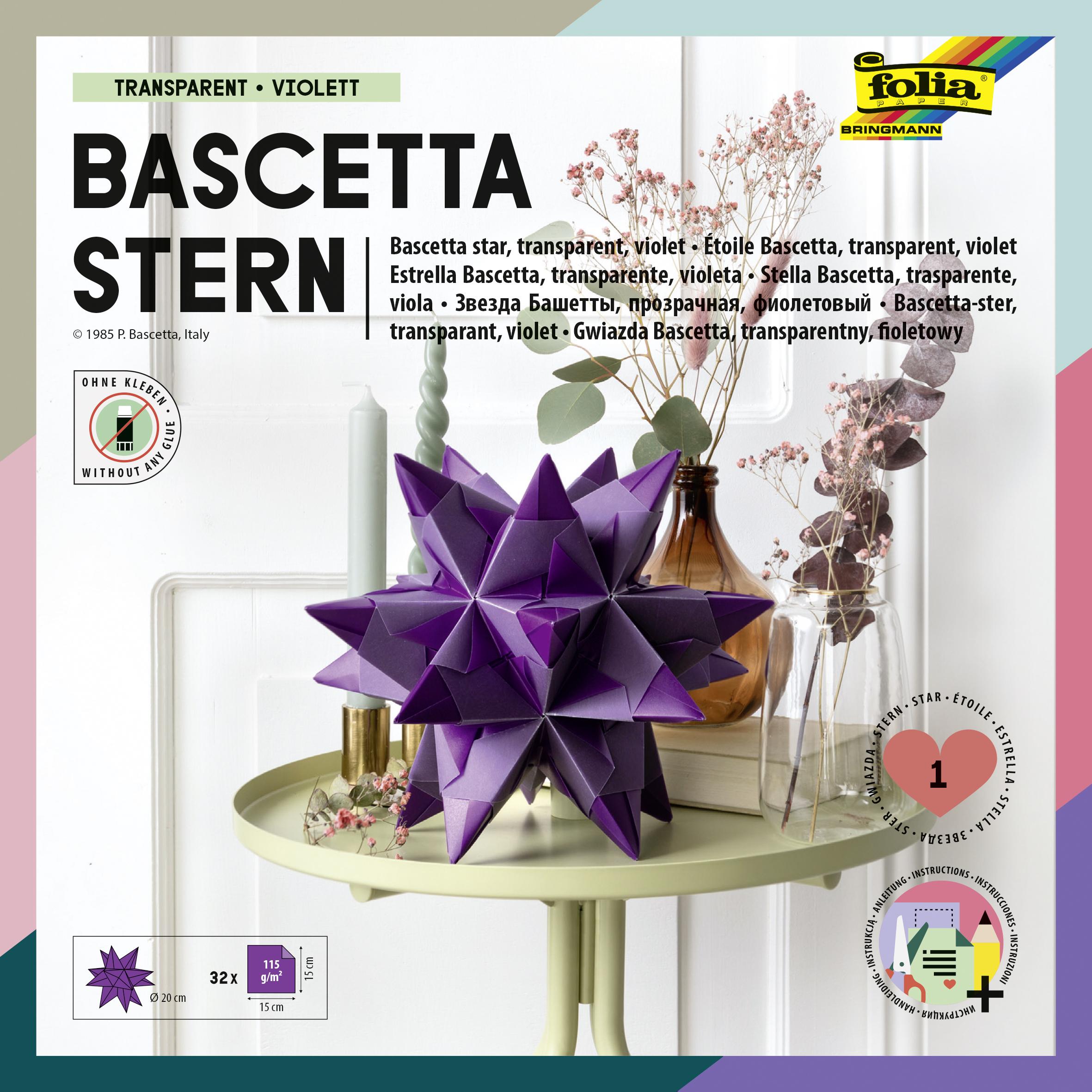 Origami hvězda Bascetta 32 listů -  15x15 cm - 115g/m2