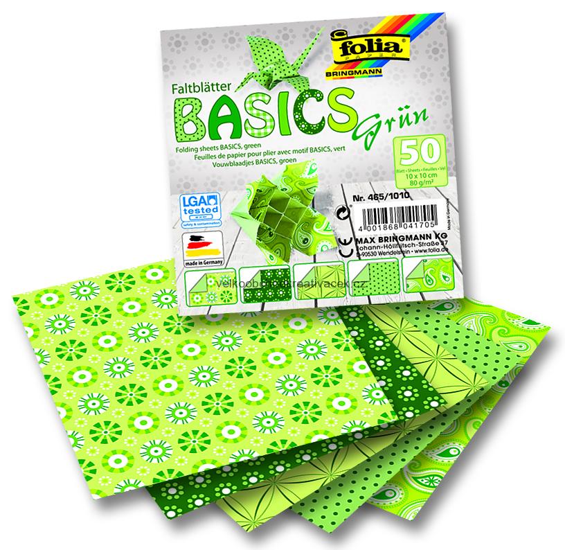 Origami papír Basics zelený 80g/m2