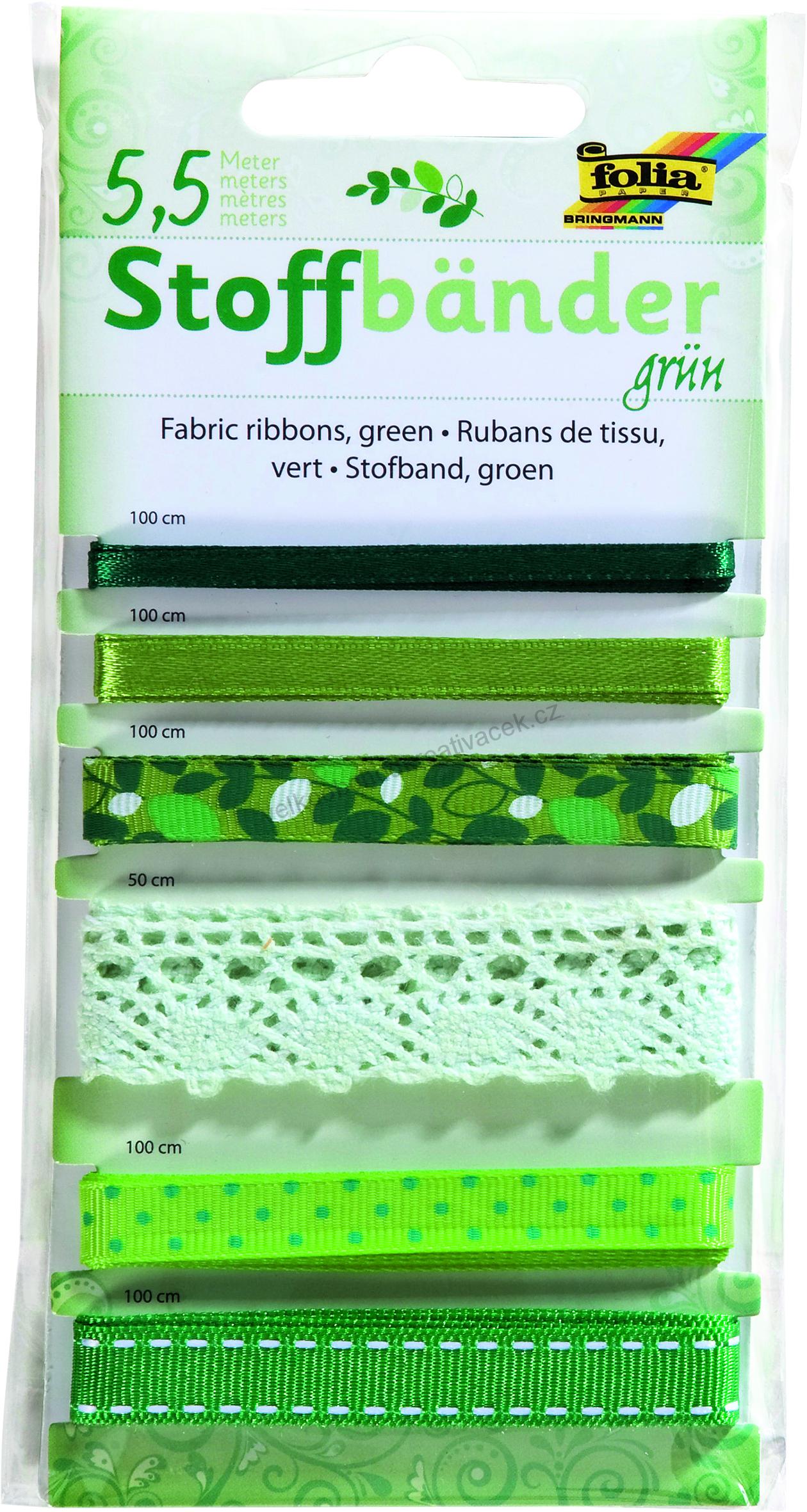 Dekorativní stužky - zelená