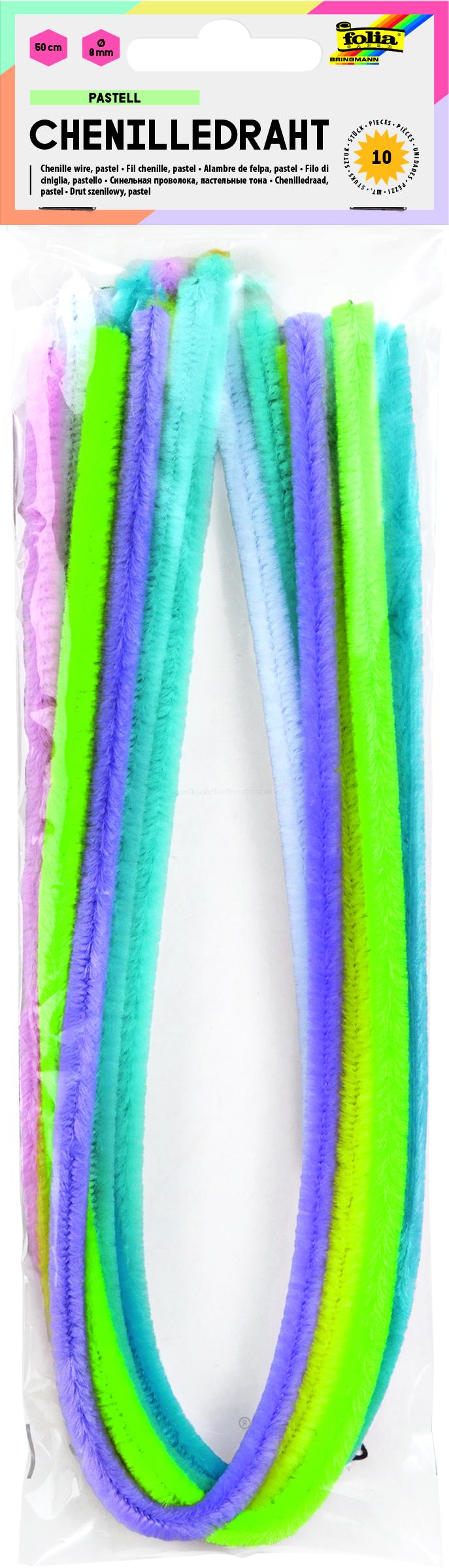 Žinylkové modelovací drátky - 50 cm - barvy pastelové