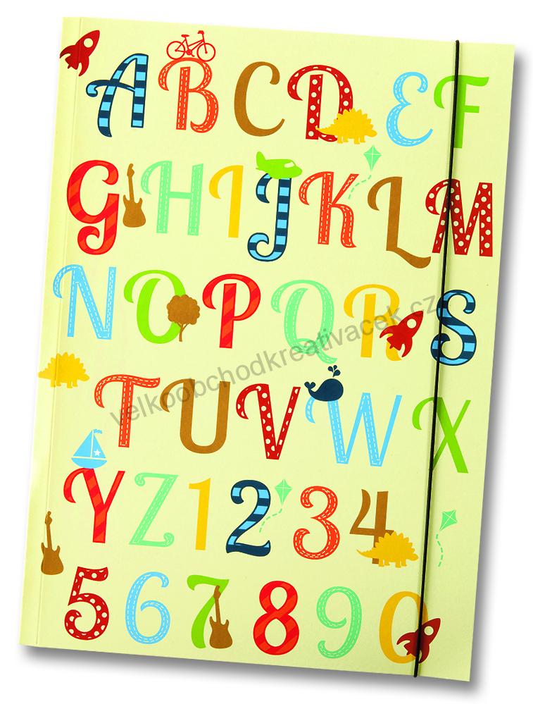 Školní desky s motivem - A3 - motiv "ABC-abeceda"