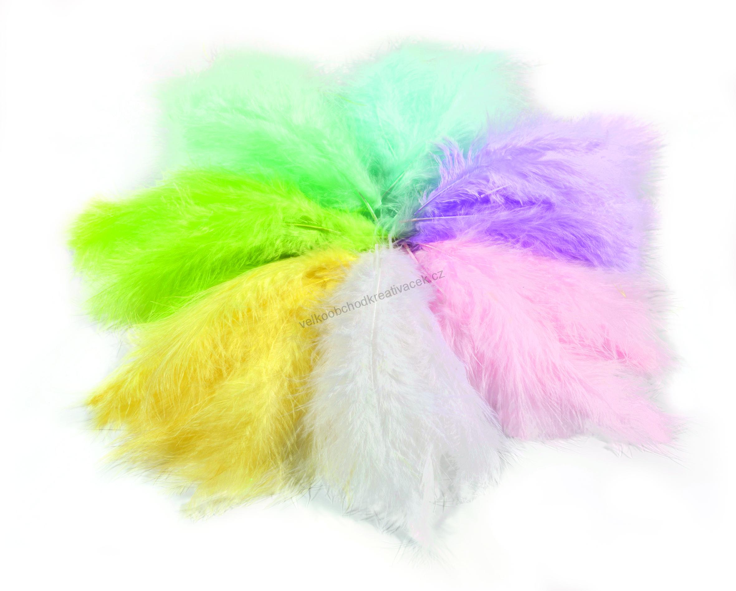 Peříčka - flaušová - pastelové barvy - 100 g