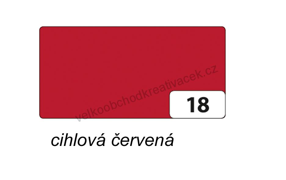 Barevný papír 130g/m2 50x70 cm -1 arch - CIHLOVÁ ČERVENÁ