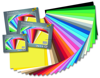 Fotokarton - 300 g/m2 - 50 listů v 50 barvách - 50 x 70 cm