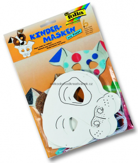 Papírové masky pro následnou dekoraci s motivem pes