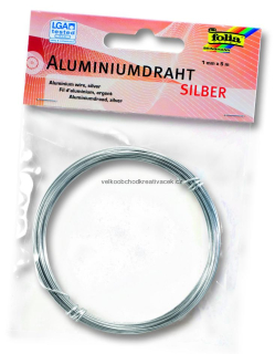 Aluminiový drát - stříbrný - 1 mm x 5 m