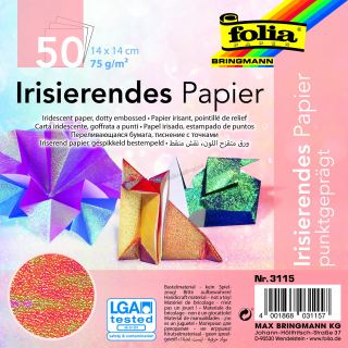 Texturovaný barevný papír - 75 g/m2, 14x14 cm, 50 listů