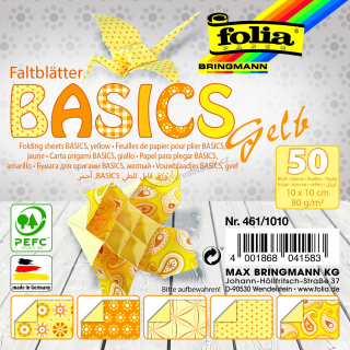 Origami papír Basics žlutý 80g/m2