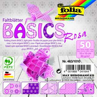 Origami papír Basics růžový 80g/m2
