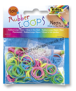 Rubber Loops- gumičky -  neonové tmavší - 100 ks
