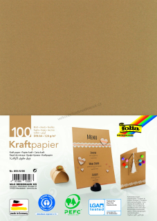 Hladká lepenka - papír - 120g/m2 - 100 listů - DIN A4