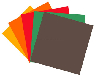 Podzimní mix - barevný papír - 300 g/m2 - 25 listů