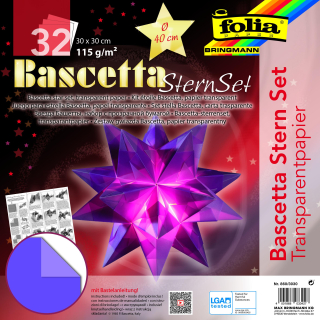 Origami hvězda Bascetta 30 listů 30x30 cm 