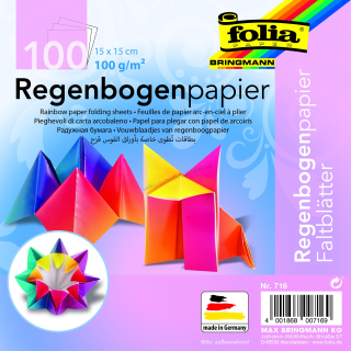 Origami papír duhový 15 x15 cm 100 archů