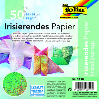 Texturovaný barevný papír - 75 g/m2, 14x14 cm, 50 listů