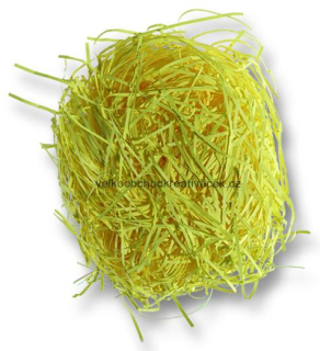 Dekorativní tráva z papíru - 30 g - žlutá