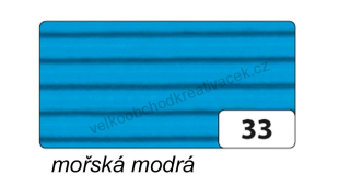 Vlnitý papír - 50 x 70 cm - 1 arch - MOŘSKÁ MODRÁ