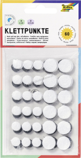 Samolepící suchý zip - puntíky - 60 ks (černé,bílé)