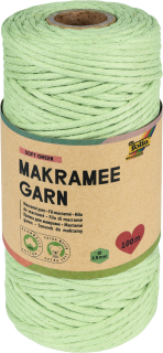 Macramé - příze - SOFT GREEN - zelená