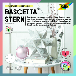 Bascetta - hvězda - "Sněhové vločky" - 115 g/m2 